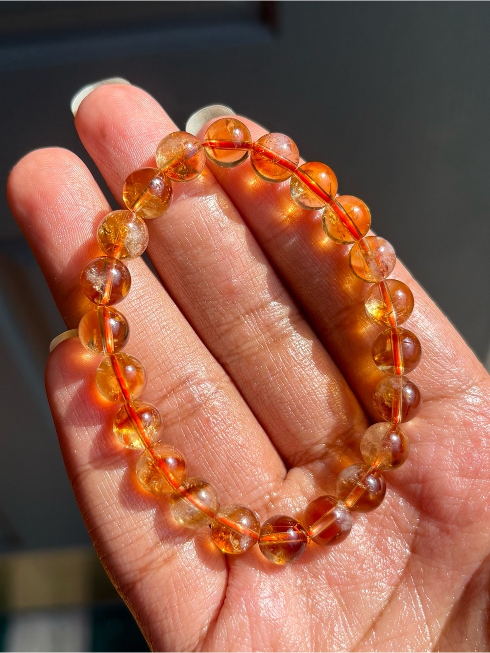 HQ Golden Citrine Crystal Bracelet 9mm